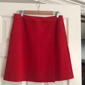 Halogen red A-line skirt